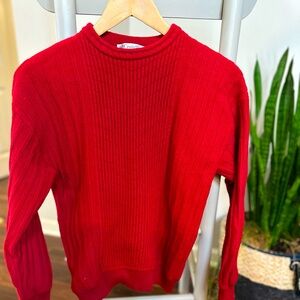 St. Croix Muse’s Red Wool Vintage Sweater